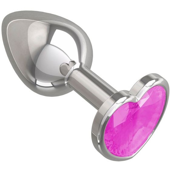 купить Втулка серебро с розовым кристаллом в интернет-магазине интим товаров «Штучки»