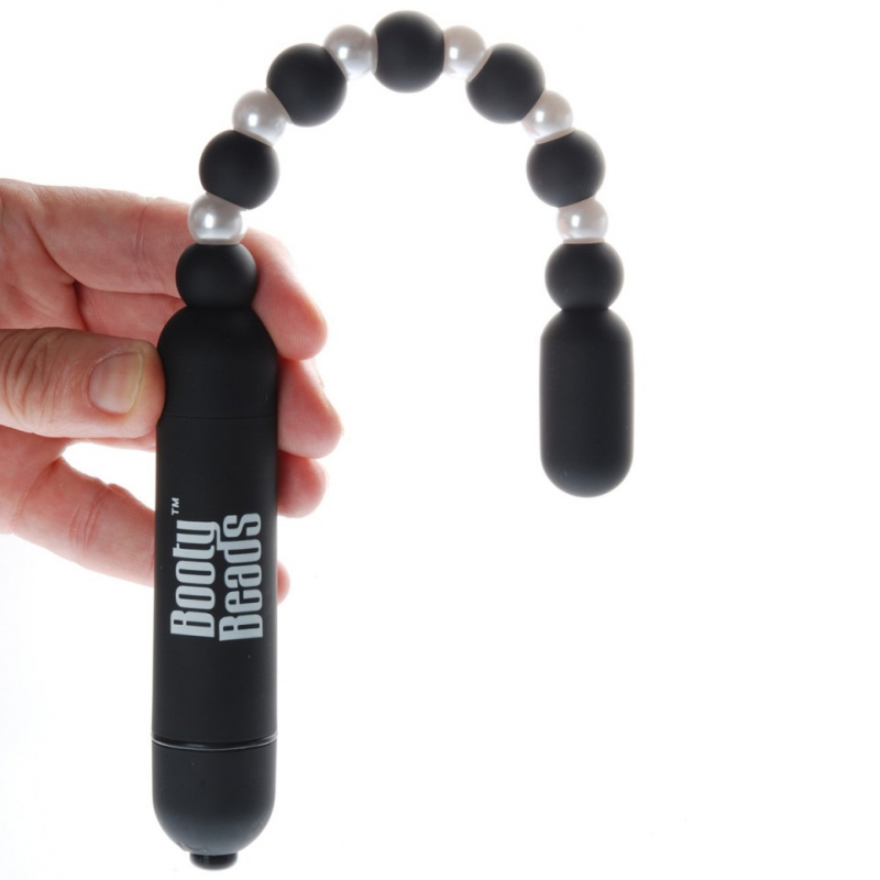 купить Анальная вибро-цепочка Mega Booty Beads Black черная в интернет-магазине интим товаров «Штучки»