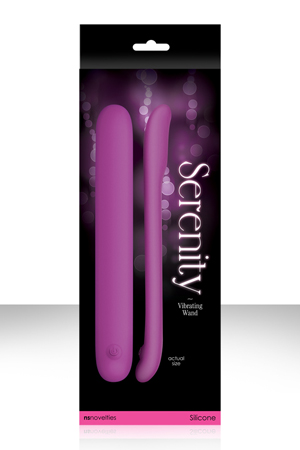 купить Вибромассажер плоский Serenity - Purple USB из силикона фиолетовый в интернет-магазине интим товаров «Штучки»