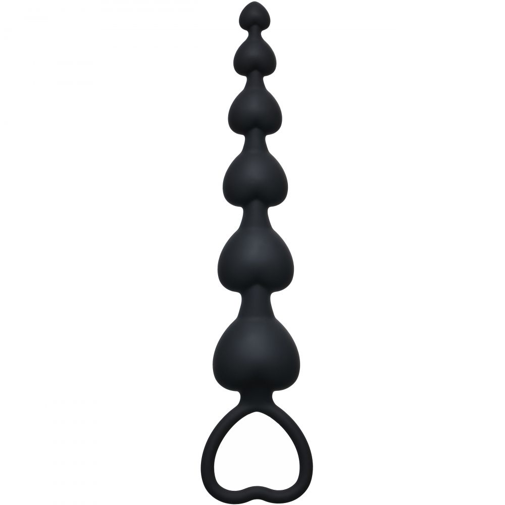 купить Анальная цепочка Heart's Beads Black в интернет-магазине интим товаров «Штучки»