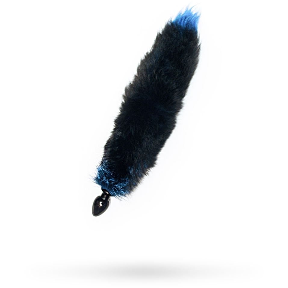 купить Анальная втулка с голубым лисьим хвостом в интернет-магазине интим товаров «Штучки»