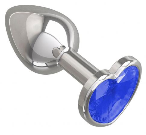 купить Втулка серебро с синим кристаллом в интернет-магазине интим товаров «Штучки»
