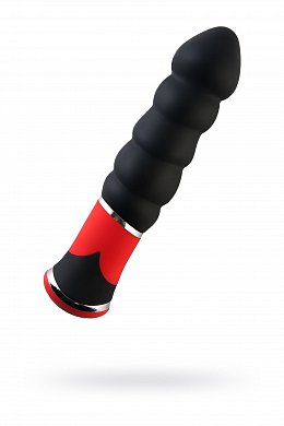купить Вибратор TOYFA Black&Red, 10 режимов вибрации, силиконовый, черный, 11,4 см в интернет-магазине интим товаров «Штучки»