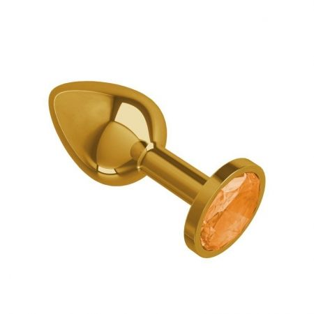 купить Втулка золото с оранжевым кристаллом в интернет-магазине интим товаров «Штучки»