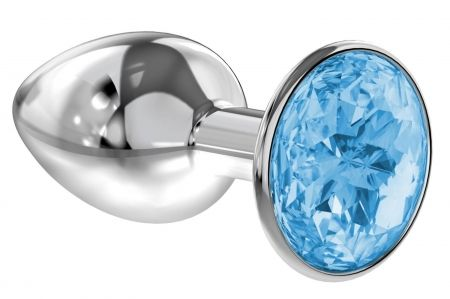 купить Анальная пробка Diamond Light blue Sparkle Small в интернет-магазине интим товаров «Штучки»