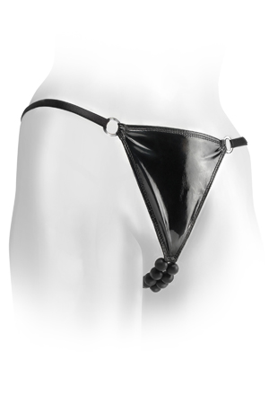 купить Трусики, стимулирующие клитор Beaded Panties черные в интернет-магазине интим товаров «Штучки»