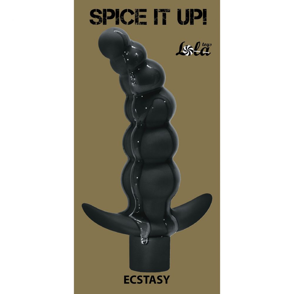 купить Анальная пробка с вибрацией Spice it up Ecstasy Black в интернет-магазине интим товаров «Штучки»