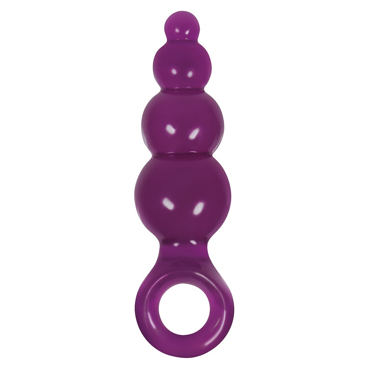 купить Анальная пробка Jolie - Ripples большая фиолетовая в интернет-магазине интим товаров «Штучки»