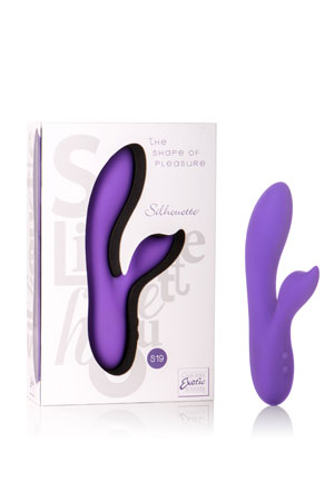 купить Вибромассажер двойной SILHOUETTE S19 перезаряжаемый фиолетовый в интернет-магазине интим товаров «Штучки»