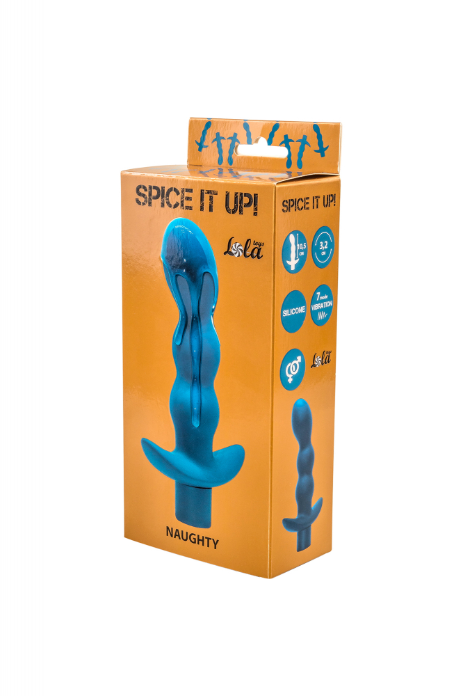 купить Анальная пробка с вибрацией Spice it up Naughty Aquamarine в интернет-магазине интим товаров «Штучки»