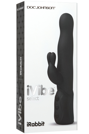 купить Вибромассажер Хай-Тек iVibe Select iRabbit  Black черный в интернет-магазине интим товаров «Штучки»