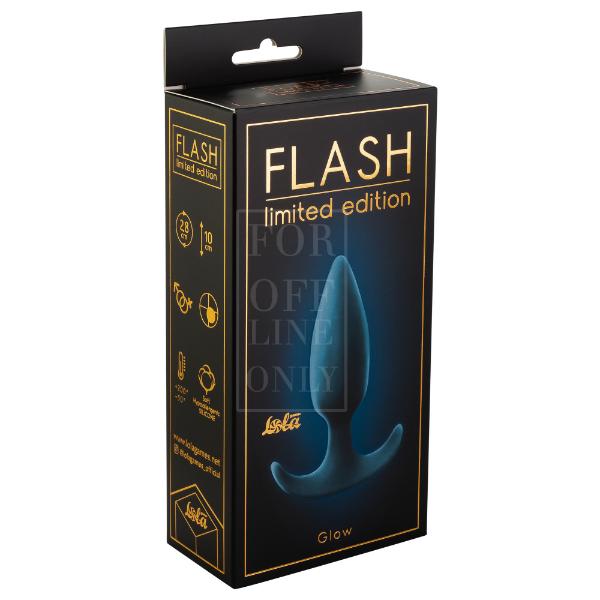 купить Анальная пробка со смещенным центром тяжести Flash Glow в интернет-магазине интим товаров «Штучки»