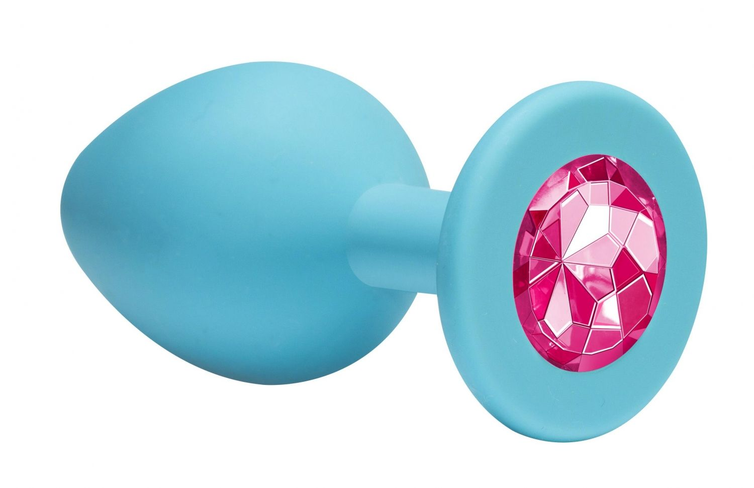 купить Анальная пробка Emotions Cutie Small Turquoise pink crystal в интернет-магазине интим товаров «Штучки»
