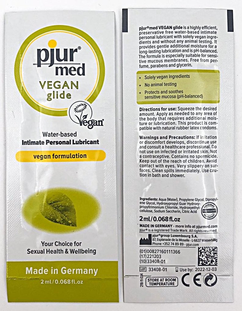 купить Пробник Woman Vegan PJUR водный 1,5мл в интернет-магазине интим товаров «Штучки»