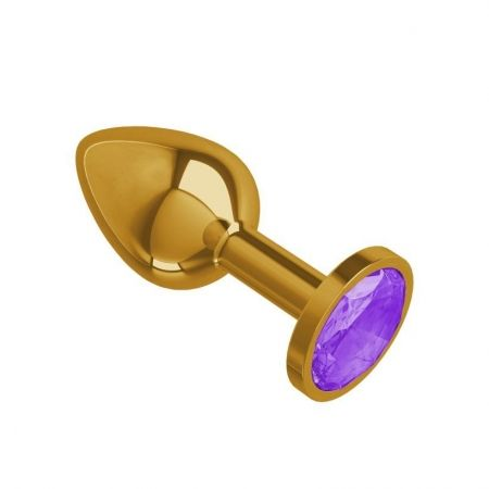 купить Втулка золото с фиолетовым кристаллом в интернет-магазине интим товаров «Штучки»