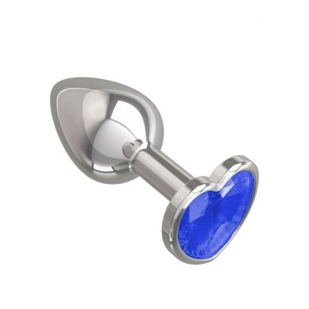 купить Втулка серебро с синим кристаллом в интернет-магазине интим товаров «Штучки»