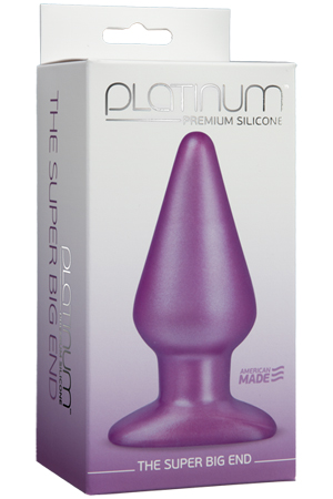 купить Большая анальная пробка Platinum Premium Silicone - The Super Big End - Purple фиолетовая в интернет-магазине интим товаров «Штучки»
