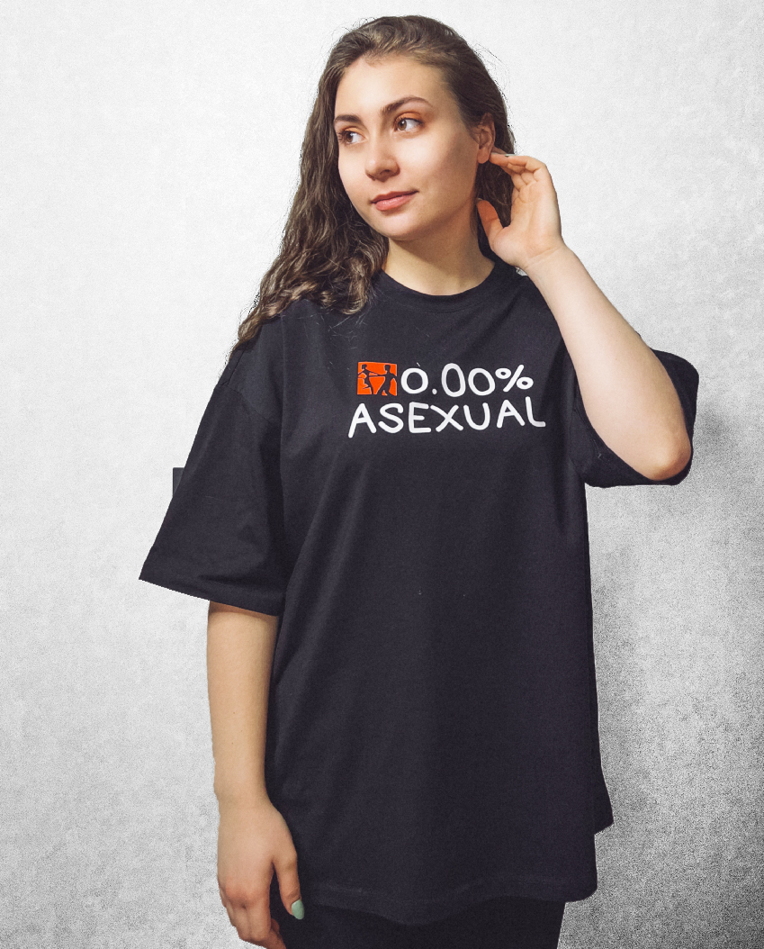 купить Футболка Asexual 0.00% XL в интернет-магазине интим товаров «Штучки»