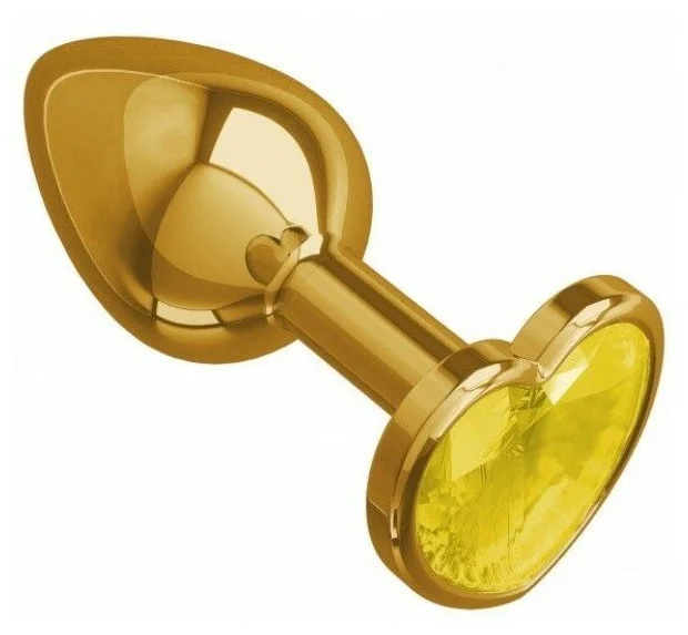 купить Втулка золото с желтым кристаллом в интернет-магазине интим товаров «Штучки»