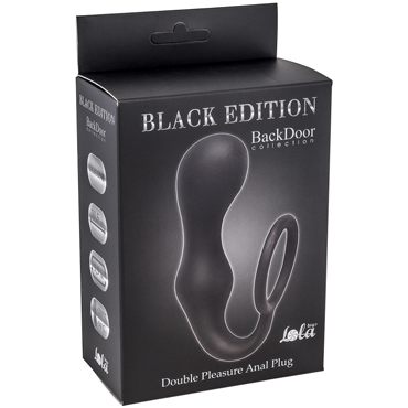 купить Эрекционное кольцо с анальной пробкой Double Pleasure Anal Plug Black в интернет-магазине интим товаров «Штучки»