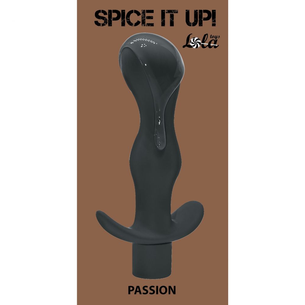 купить Анальная пробка с вибрацией Spice it up Passion Dark Grey в интернет-магазине интим товаров «Штучки»