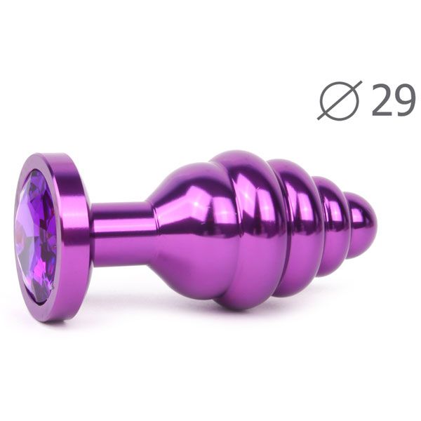 купить Втулка анальная VIOLET PLUG SMALL (фиолетовая), L 71 мм D 29 мм, вес 60г, цвет кристалла фиолетовый в интернет-магазине интим товаров «Штучки»
