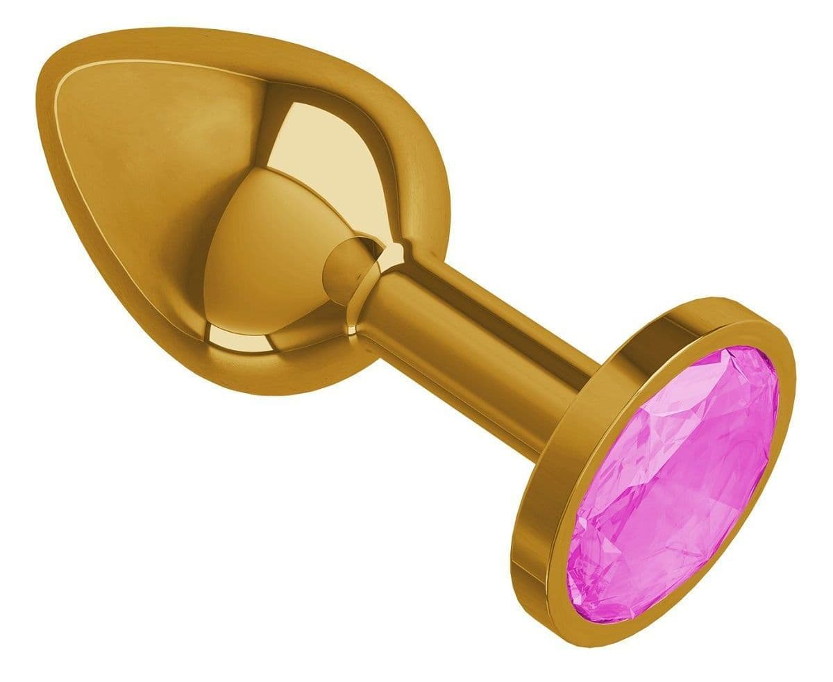 купить Втулка золото с розовым кристаллом в интернет-магазине интим товаров «Штучки»