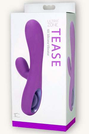 купить Вибромассажер UltraZone® Tease 6x Rabbit Style со стимуляцией клитора перезаряжаемый фиолетовый в интернет-магазине интим товаров «Штучки»