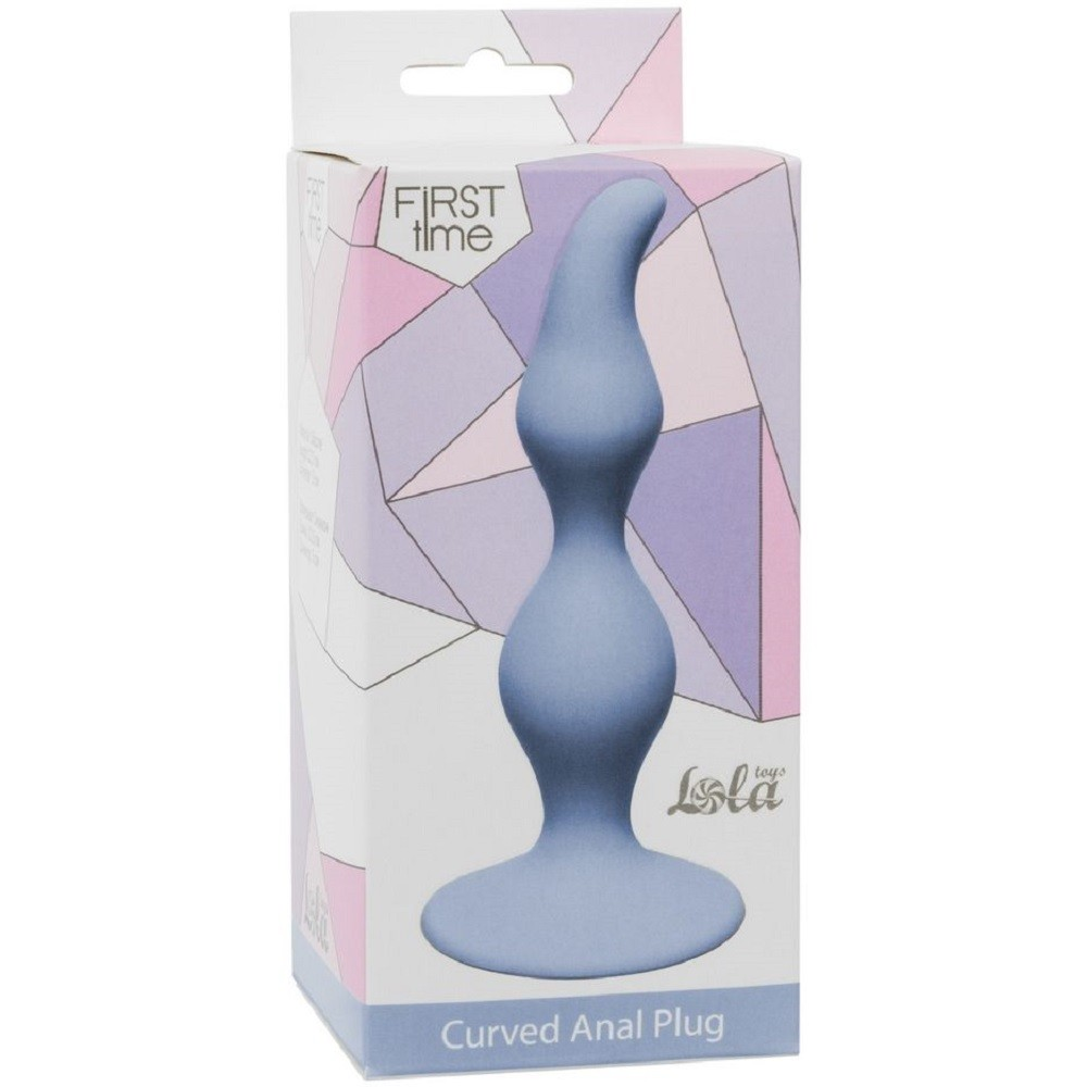 купить Анальная пробка Curved Anal Plug Blue в интернет-магазине интим товаров «Штучки»