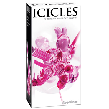 купить Вибро-стимулятор на ремешках ICICLES № 34 из стекла в интернет-магазине интим товаров «Штучки»